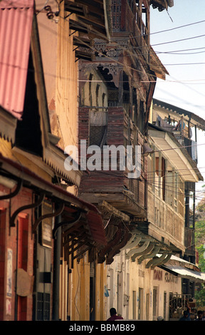 Ndia kuu scena old town mombasa kenya Foto Stock