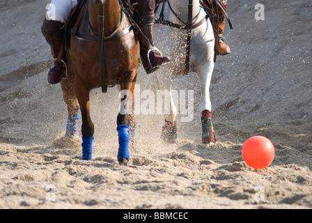 Spiaggia di torneo di polo, Timmendorfer Strand, Schleswig-Holstein, Germania, Europa Foto Stock