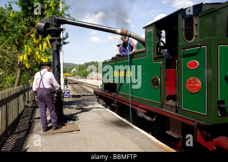 No. 17 il treno passeggeri Clansman 'Braeriach'. Strathspey restaurato Ferrovia a vapore locomotive, Boat of Garten stazione ferroviaria a vapore Aviemore, Foto Stock