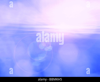 Vista del cielo blu (composito digitale) Foto Stock