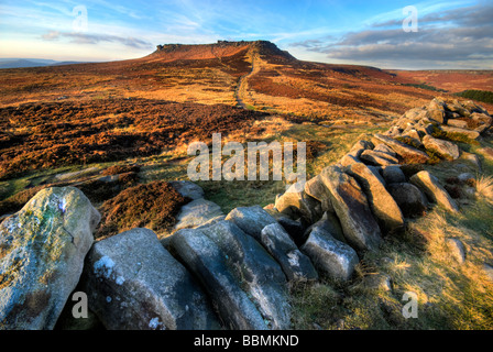 "Carl Wark' età del ferro fortificazioni di pietra nel Derbyshire "Gran Bretagna" Foto Stock
