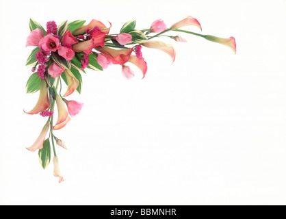 Mazzo di fiori disposti splendidamente Foto Stock