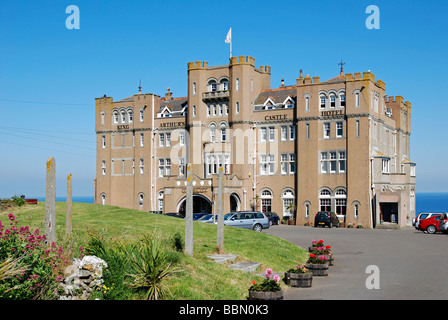 Re arthurs camelot hotel castello di Tintagel in Cornovaglia Regno Unito Foto Stock