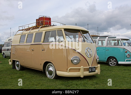 Brown VW camper van Foto Stock