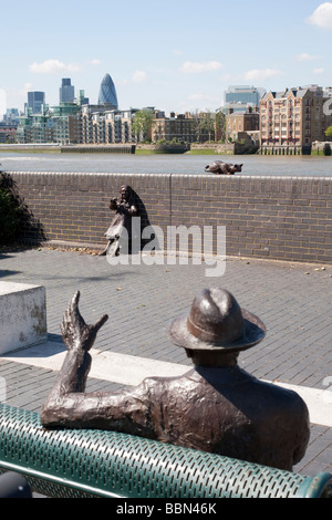 Statua intitolata Dr Salter's daydream. Bermondsey, London, England, Regno Unito Foto Stock