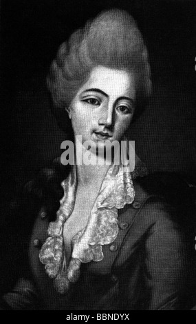 Barry, Marie-Jeanne, Contessa du, 19.8.1743 - 8.12.1793, padrona di re Luigi XV di Francia 1769 - 1774, ritratto, dopo la pittura contemporanea, Foto Stock