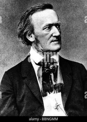 Wagner, Richard, 22.5.1813 - 13.2.1883, compositore tedesco, portrait, 1873, , Foto Stock