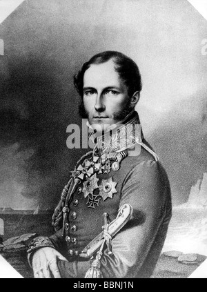 Leopold i, 16.12.1790 - 10.12.1865, Re dei Belgi 31.7.1831 - 16.12.1865, mezza lunghezza, litografia, 19th secolo, Foto Stock