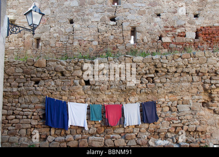 Giglio Castello il piccolo villaggio sull'Isola del Giglio o Isola del Giglio fuori della costa toscana Foto Stock