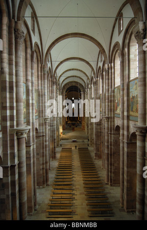 Geografia / viaggi, Germania, Speyer, Cattedrale di Speyer, vista interna, Additional-Rights-Clearance-Info-Not-Available Foto Stock