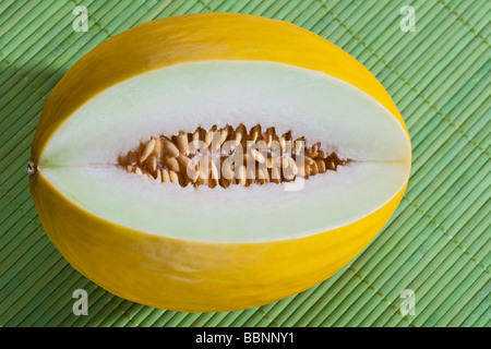 Melone Honeydew, close-up Foto Stock