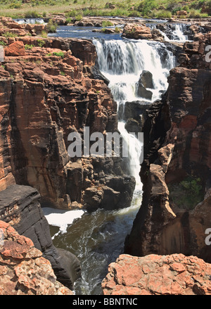 Cascata Blyde River Canyon, Bourke's Luck buche, Drakensberg scarpata, Sud Africa Foto Stock