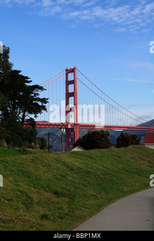 Torre Sud del Golden Gate Bridge Foto Stock