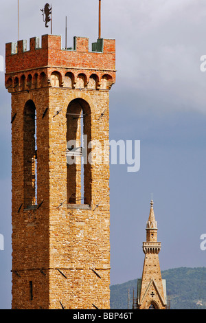 La TORRE DEL MUSEO NAZIONALE DEL BARGELLO Firenze, Toscana, Italia Foto Stock