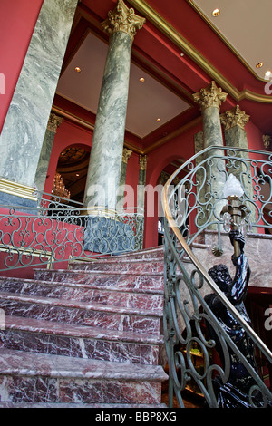 Lo scalone, il casinò di Deauville, Calvados (14), in Normandia, Francia Foto Stock