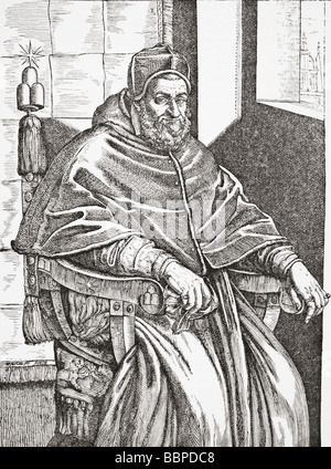 Papa Sisto V, 1521 - 1590, nato felice Peretti di Montalto Foto Stock