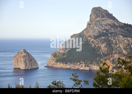 Vista dal Mirador des Colomers, Formentor, Pollenca comune, Maiorca, isole Baleari, Spagna Foto Stock