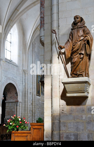 Interno della chiesa all abbazia di MONTIVILLIERS, SEINE-MARITIME (76), in Normandia, Francia Foto Stock