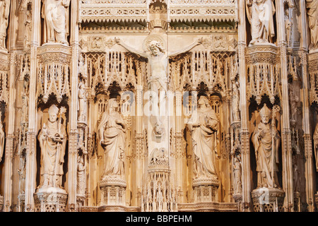 Altare Maggiore nella cattedrale di Winchester, Winchester, Hampshire, Inghilterra, Regno Unito Foto Stock