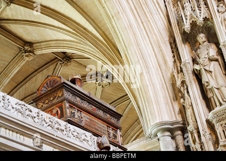 Camera Mortuaria petto nella cattedrale di Winchester, Winchester, Hampshire, Inghilterra, Regno Unito Foto Stock