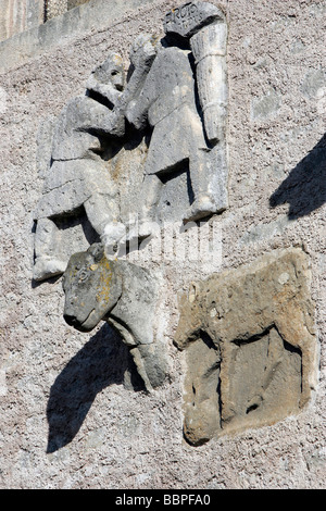 Dettaglio, SAINTE BLAISE CHIESA, LA CELLE, Cher (18), Francia Foto Stock