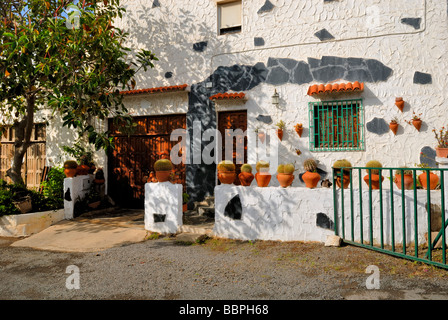 Una vista dell'altro edificio del cortile del Museo de Piedra Y Artesania Canaria, l'isola delle Canarie Craft e pietra Muse Foto Stock