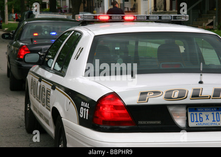 American auto della polizia Grosse Pointe Park Michigan STATI UNITI Foto Stock