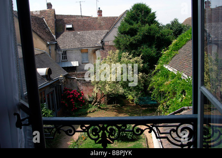 Vista da Marcel la camera da letto, tante LEONIE's House e Marcel Proust Museum, ILLIERS-COMBRAY, EURE-ET-LOIR (28), Francia Foto Stock