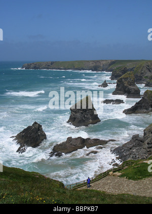 Tregurrian Carnewas cornwall Cornish Coast tarda primavera inizio estate Foto Stock