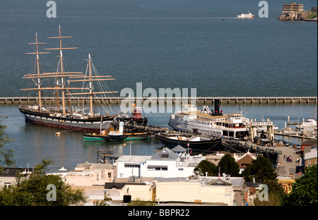 San Francisco navi storiche a Hyde Street Pier Foto 13 casanf77891 foto copyright Lee Foster Foto Stock