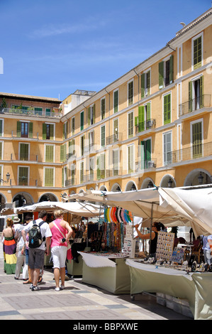 Le bancarelle del mercato, Placa Major, Palma de Mallorca, Palma comune, Maiorca, isole Baleari, Spagna Foto Stock