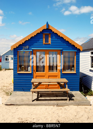 Ampia deluxe beach hut Foto Stock