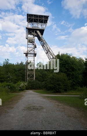 Torre ad albero miniera di Teutoburgia, albero 1, Herne, Nord Reno-Westfalia, Germania, Europa Foto Stock