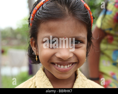 Indian ragazza sorridente Foto Stock