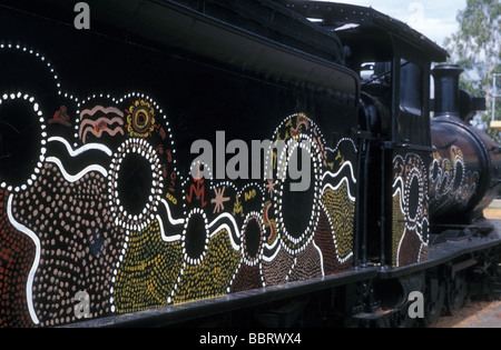 Il vecchio treno a vapore katherine Territorio del Nord Australia Foto Stock