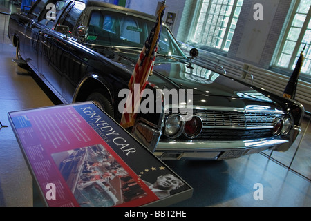 1961 il presidente continentale di Lincoln John F Kennedy un'auto d'epoca al museo Henry Ford immagini immagini foto orizzontali negli Stati Uniti ad alta risoluzione Foto Stock