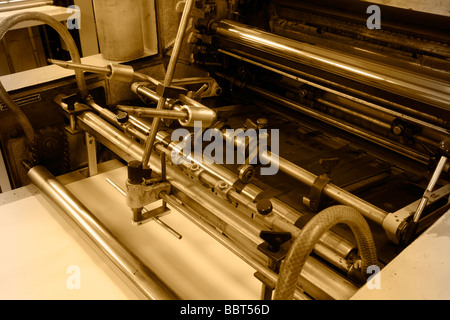Stampa offset macchina nella casa di stampa Foto Stock