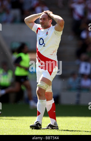 STEVE BORTHWICK INGHILTERRA & SARACENI TWICKENHAM MIDDLESEX in Inghilterra il 30 maggio 2009 Foto Stock