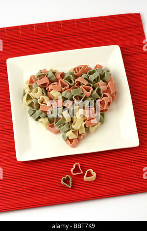 Amore italiano cuore pasta Foto Stock