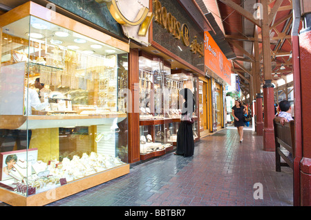 Dubai gold souq nella vecchia città araba Foto Stock