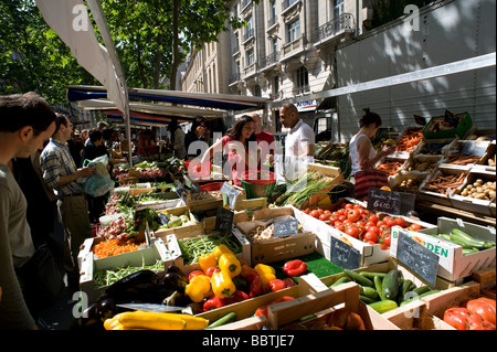 Paris Boulevard Raspail Biomarkt Paris Boulevard Raspail salute mercato alimentare Foto Stock