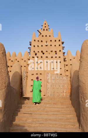 Grande Moschea di Djenne, Djenne, Mopti regione, Niger Inland Delta, Mali, Africa occidentale Foto Stock