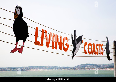 Living Coasts segno Torquay Devon England Foto Stock