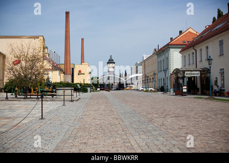 Pilsner Urquell la fabbrica di birra a Pilsen, Repubblica Ceca. Foto Stock