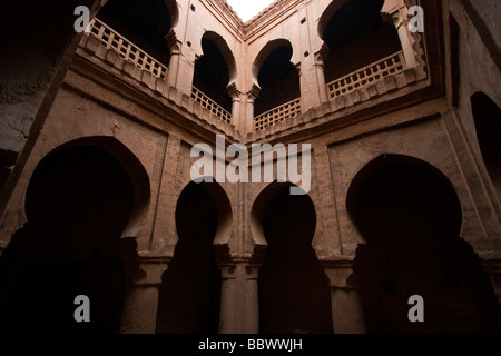 Interno a Ksar Tamegroute in Marocco Foto Stock