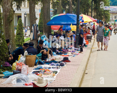 La gente locale da Dao villaggi delle minoranze tenere mercati a Sapa Vietnam JPH0210 Foto Stock