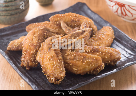 Pollo fritto ala Foto Stock