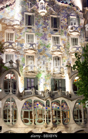 Casa Batllo, Gaudì Barcellona, Spagna Foto Stock
