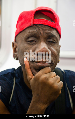 African American uomo nella città di New York Foto Stock