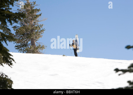 Tahoe Backcountry escursioni con le racchette da neve Sci e Snowboard Foto Stock